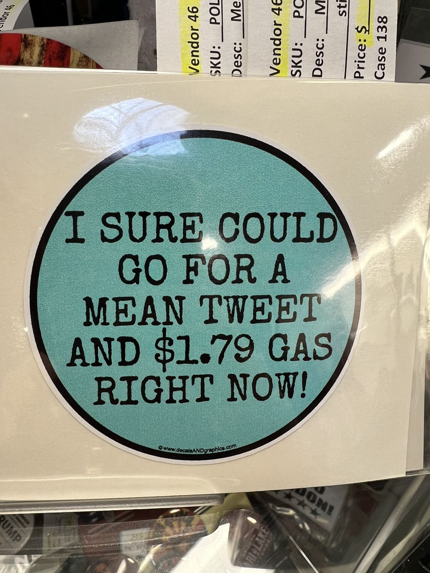 Mean tweet cheap gas sticker - 4”