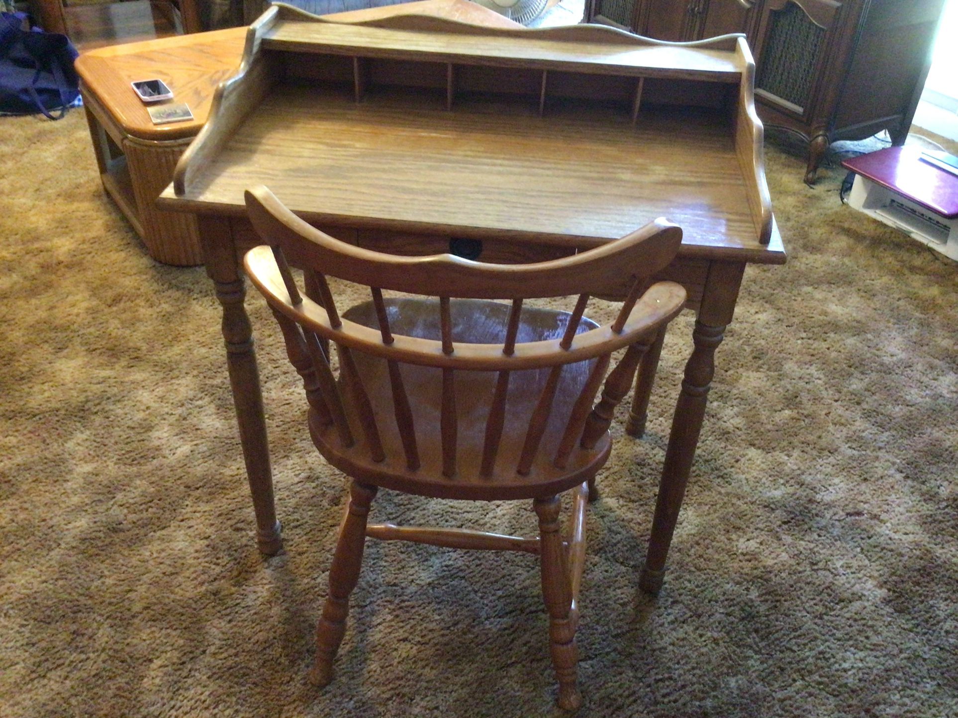 Beautiful, vintage/antique two-piece desk for younger children