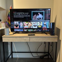Roku TV And Desk 