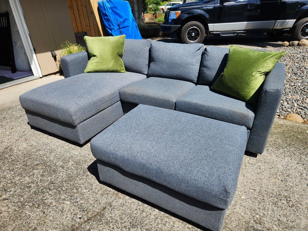 Modern IKEA FINNALA GREY SECTIONAL-Excellent Condition!