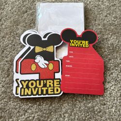 Mickey Birthday Invitations-party Supplies Pk Of 20