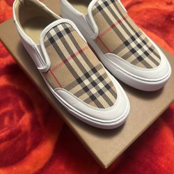 Authentic Burberry Slip On Sneakers