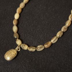 16” VINTAGE Sterling Silver(925) And Genuine Stones With Solid Tribal Sterling Silver Pendant 