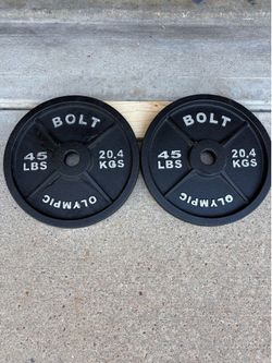 Bolt  45Lb Olympic barbell weight plates  $100