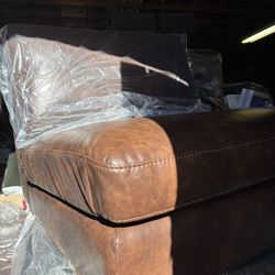 Leatherette Sofa Chairs Semi-new