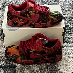 Nike SB Dunk The Wizard Of Oz Poppy Field (PS)         Size 1Y In Kids