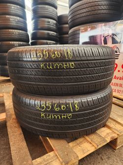 235 60R 18 KUMHO CRUGEN TIRES 2356018 USED TIRES (PAIR) MOUNT BALANCE INCLUDED