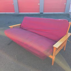 Solid Wood Futon Sofa