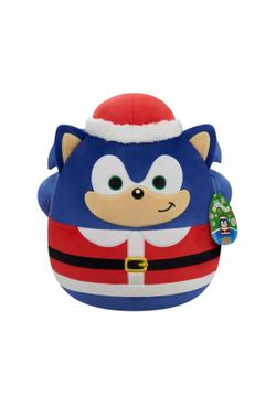 Squishmallows Sonic The Hedgehog 12 Inch Plush in Santa Costume