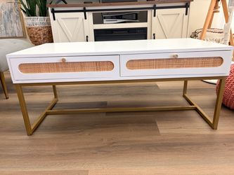 White & Gold Coffee Table