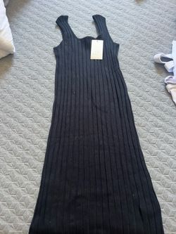 NEW A New Day Women Knit Tank Dress Black Size amall and X-small Above The Knee W9EXY5