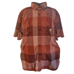 Carhartt Men’s Rugged Flex Relaxed Fit Plaid Button Down Shirt XL Red S/S