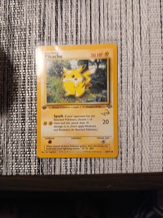 Pikachu With Gold Stamp 1st Edition 