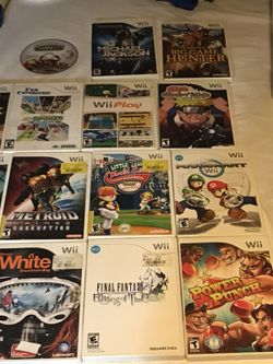 Several Wii. Games and pieces