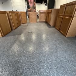 Kitchen cabinets set 2 base 6 wall oak garage laundry storage 