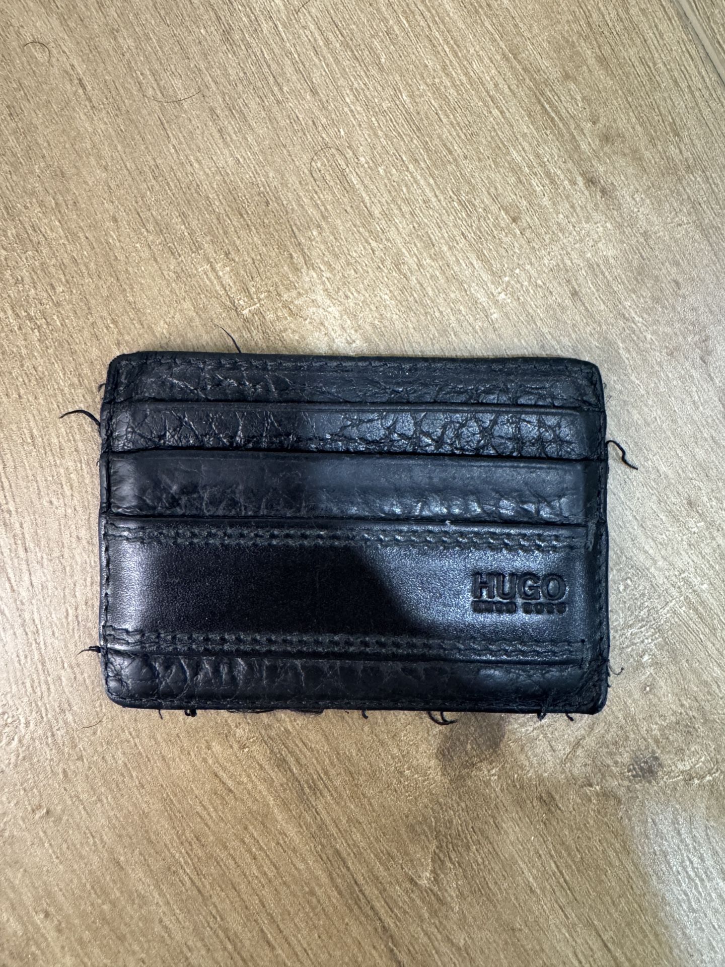 Black Leather, Hugo Boss Cardholder Wallet