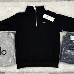 Alo 1/4 Zip Pullover ‘black’