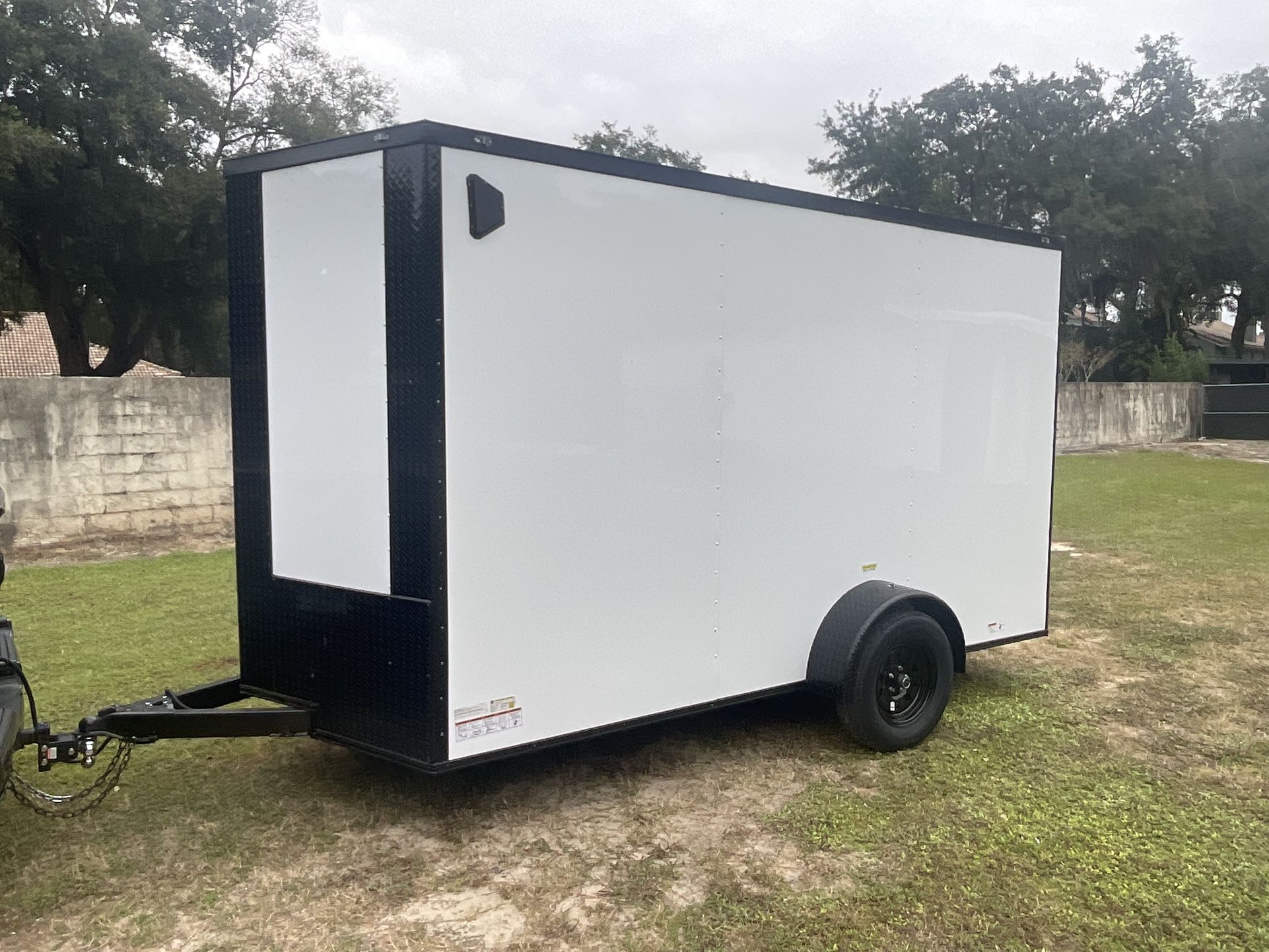 2026 Enclosed Cargo Trailer 6 X 12 Extra Tall 7 Foot Interior With Premium Poly Core Exterior Three-Year Warranty With Title Orlando, Florida