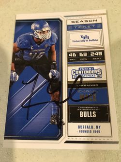 Khalil Mack Autographed Card with COA
