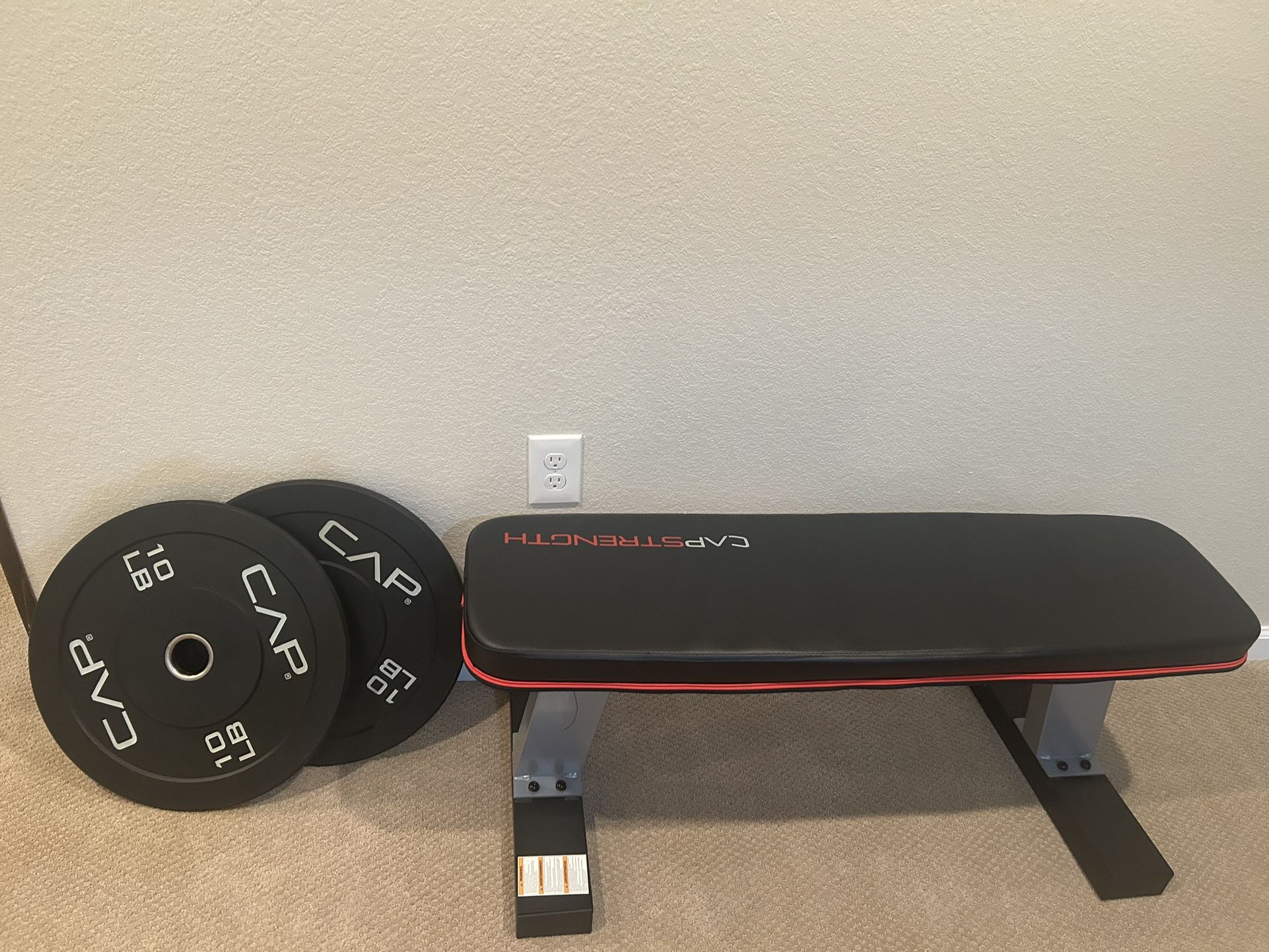 Barbell, Plates, Bench