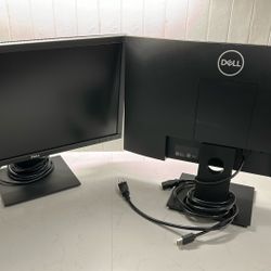 Dell 22” Monitors (E2220H) – Pair w/ Cables – Great Condition
