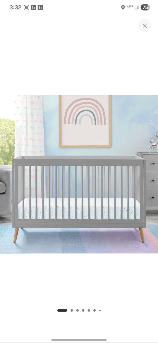 Delta Children Jordan 4-in-1 Convertible Crib - Gray