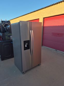 Stainless Steel Side-by-Side Refrigerator with Ice Dispenser