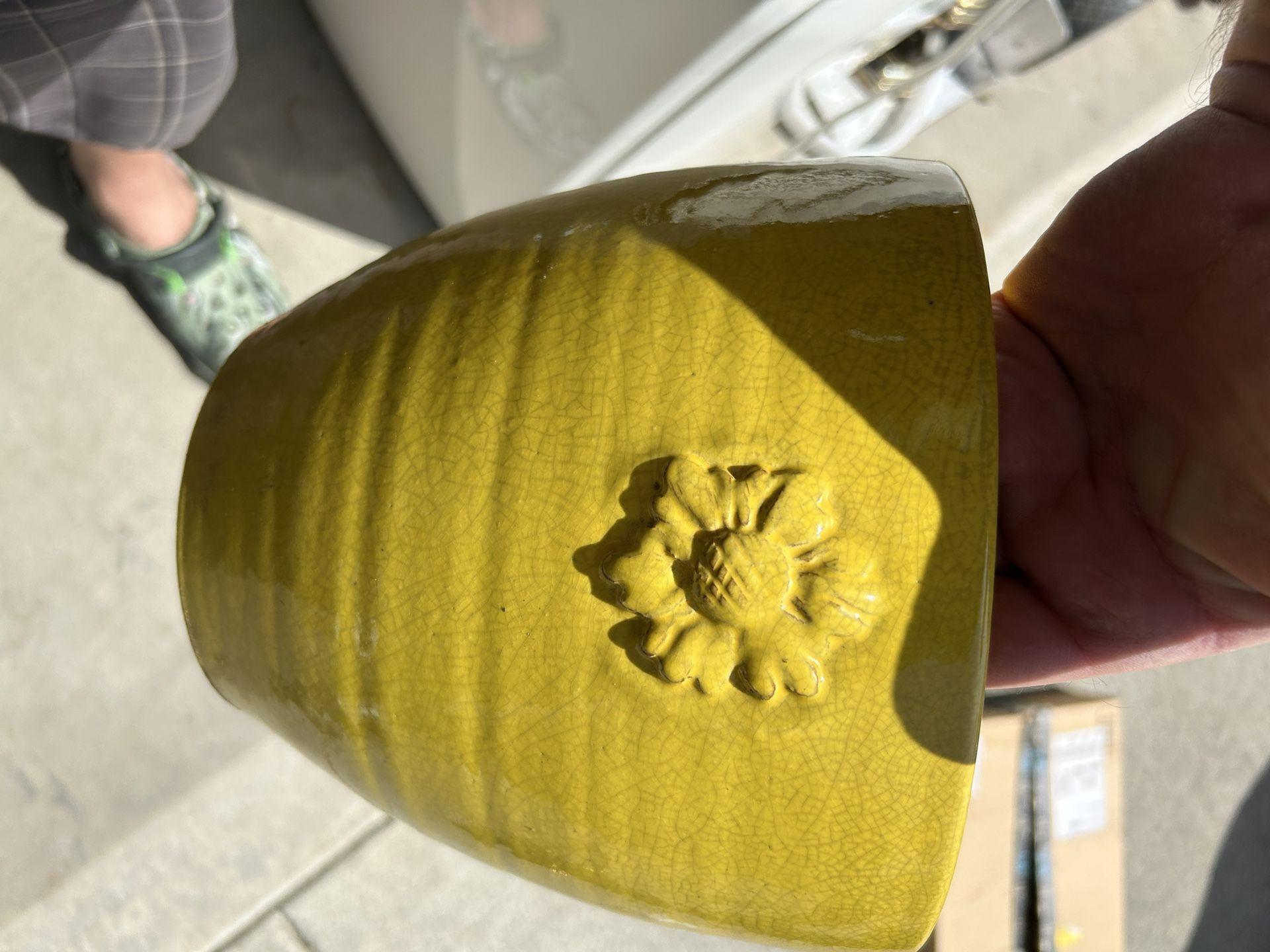 Yellow Ceramic Pot