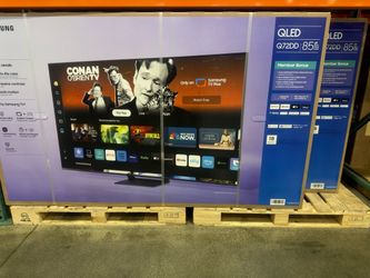 85' screen Qled smart 4k ultra HDTV by Samsung Q72DD.  1 year warranty