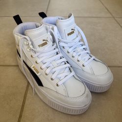 Puma Women’s Karmen Mid Platform Leather Sneakers