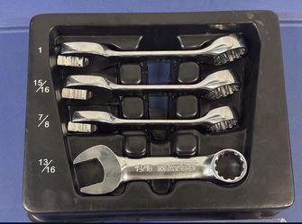Matco Tools 4 PIECE SAE STUBBY COMBINATION WRENCH SET