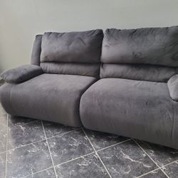 Grey Reclining Sofa