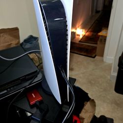 PS5 Digital w/ carrying case and games