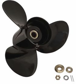 765183 13.25 X 17 Pitch 3 Blade 13 Spline Tooth Outboard Boat Propeller Compatible for Johnson Evinrude OMC V4 Outboard 40-140 HP