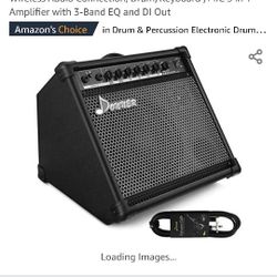 Donner DA-35 35-Watt Electronic Drum Amplifier Keyboard Amplifier with Aux in and Wireless audio connection, 3-Band EQ and DI OUT

