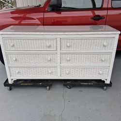 Henry Link Wicker Double Dresser 6 Draw