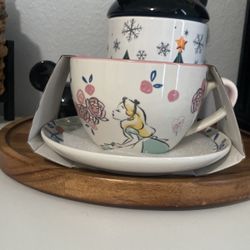 Disney Alice In Wonderland Teacup With Saucer 16 Oz