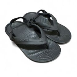 Crocs Classic Flip toddler gray sligback sandalsl