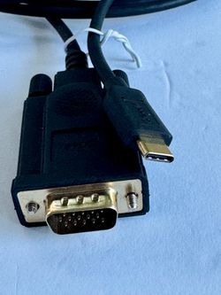 USB C to VGA Cable 3ft, VGA to USB C Cable for Monitor, Compatible with MacBook Pro/Air, iPad Pro, Phone, Laptop, Projector