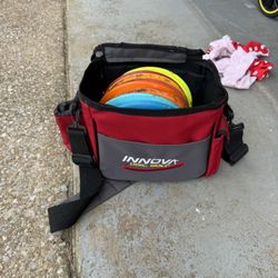 Disc Golf Bag And 10 Discs 