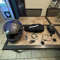 Helmet and Bluetooth Headset
