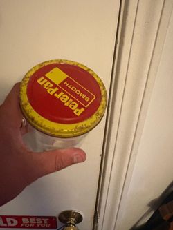 Old peter pan glass jar