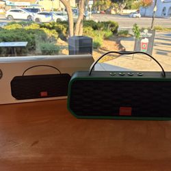 Brand new portable speaker green color with Bluetooth and memory card