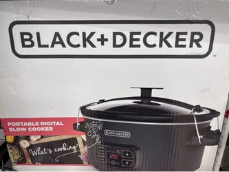 BLACK+DECKER 7-Quart Portable Digital Slow Cooker