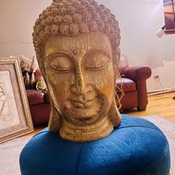 Oversized Buddha Head Scuplture