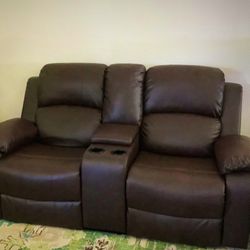 Double Recliner Couch 