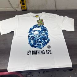 bape white x blue color way, size medium