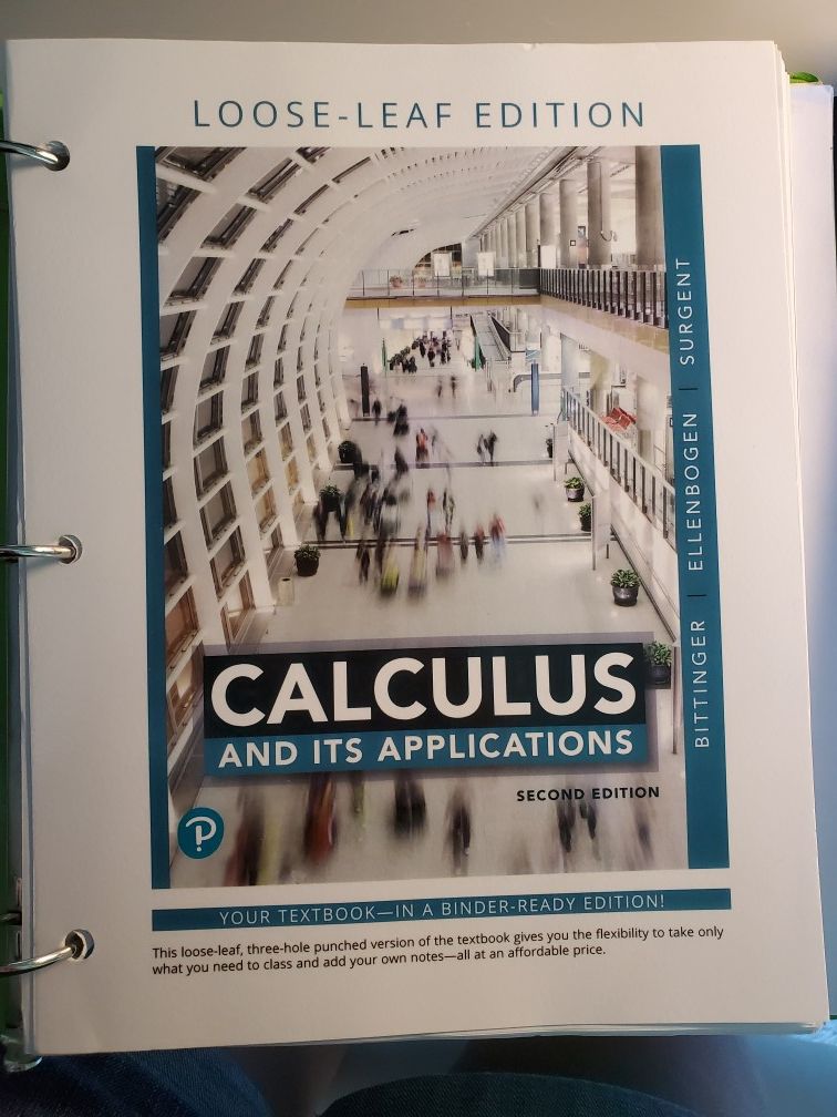 Pearson Calculus Nova loose leaf textbook & Student Solutions Manual