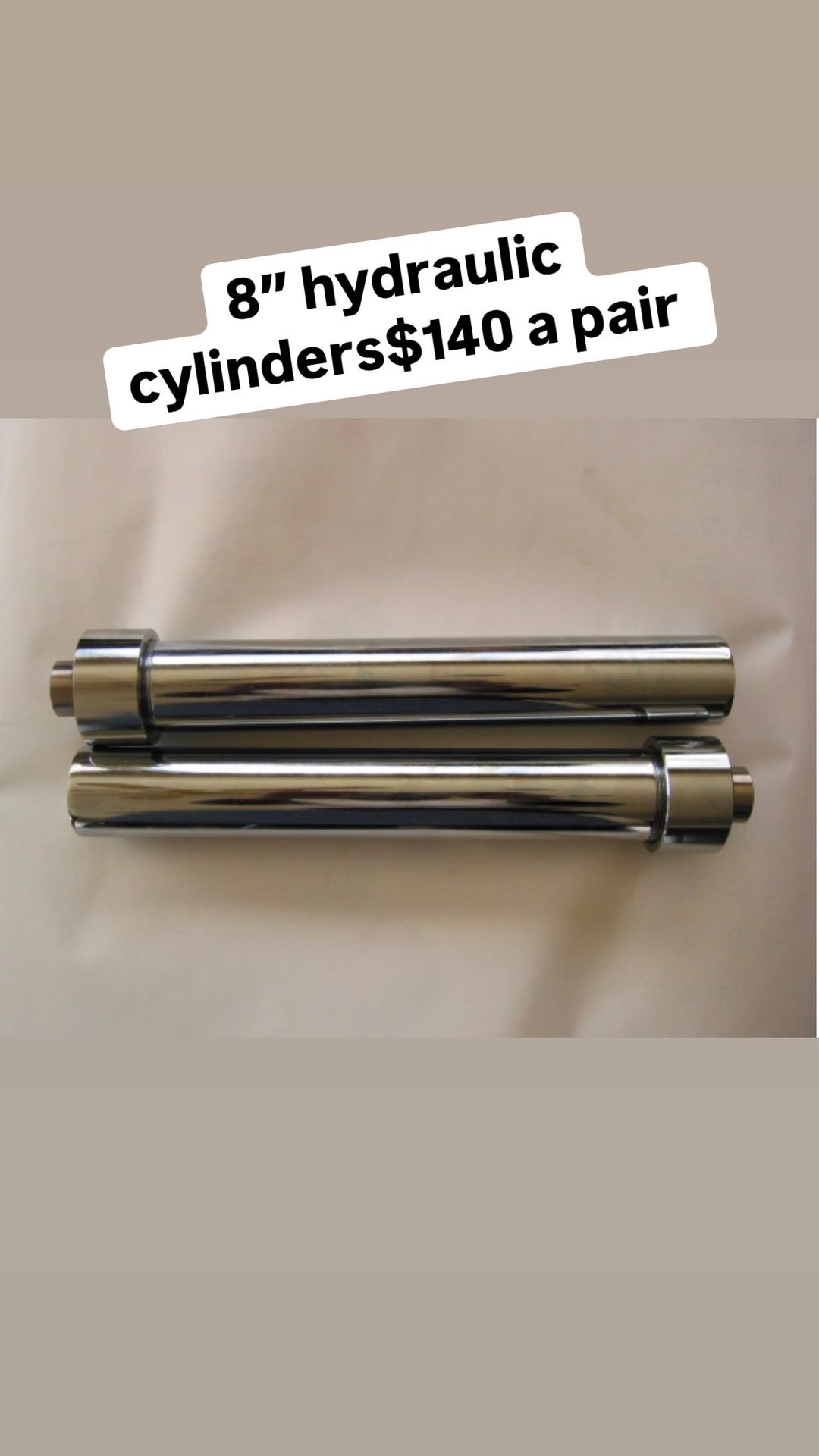 8” Hydraulic Chrome Cylinders