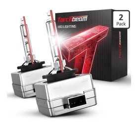 Torchbeam D1S HID Bulbs, 6000K Cool White, 300% Lighting Distance, Xenon Bulb, IP67 Design for Replace 66144 66140 85140 855C1, Pack of 2 The